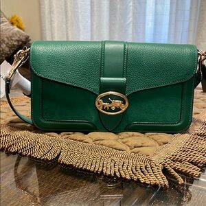 Green Leather Shoulder Bag